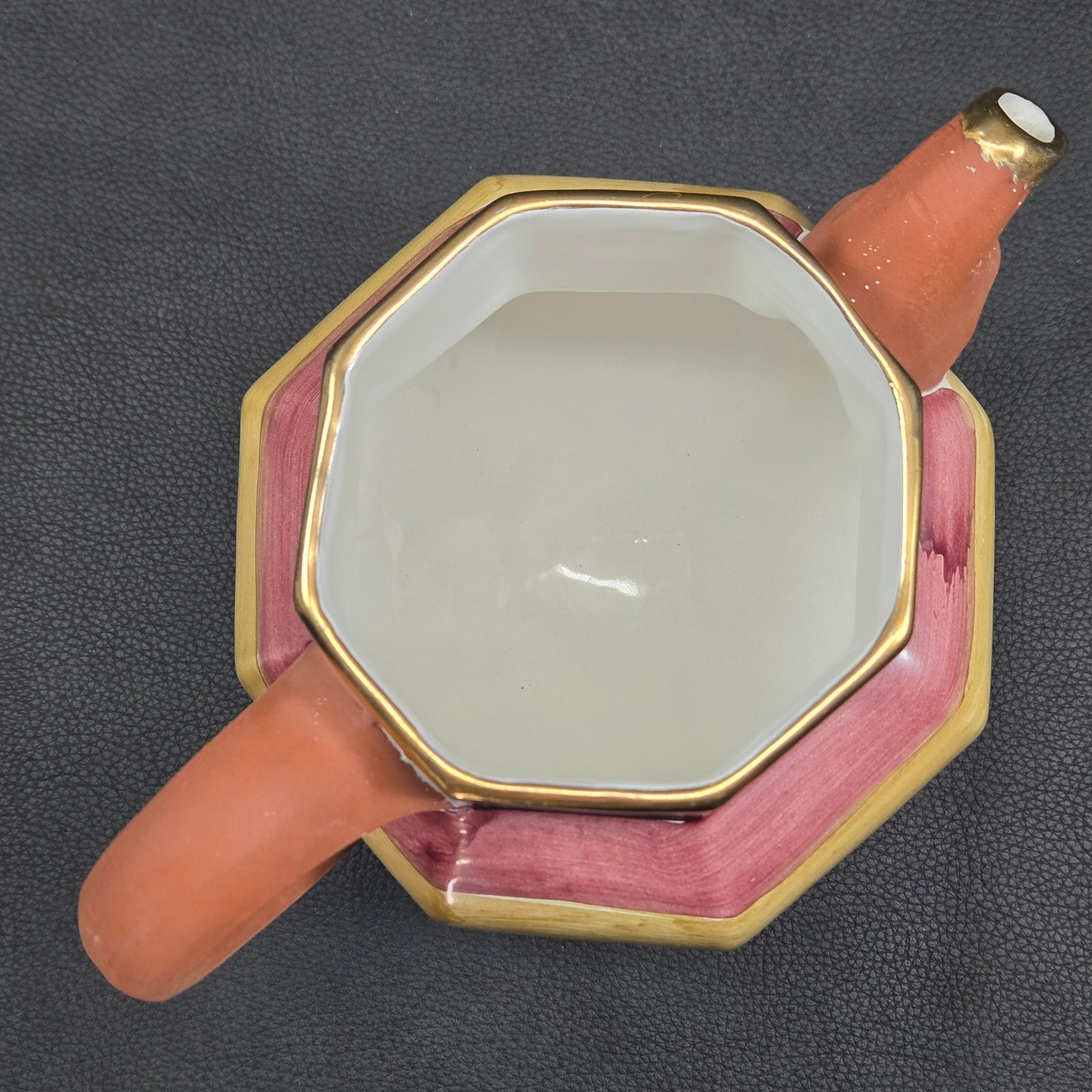 Mackenzie Childs Torquay Frank and Mustard 11 Inch Ceramic Clay Teapot w/ Lid
