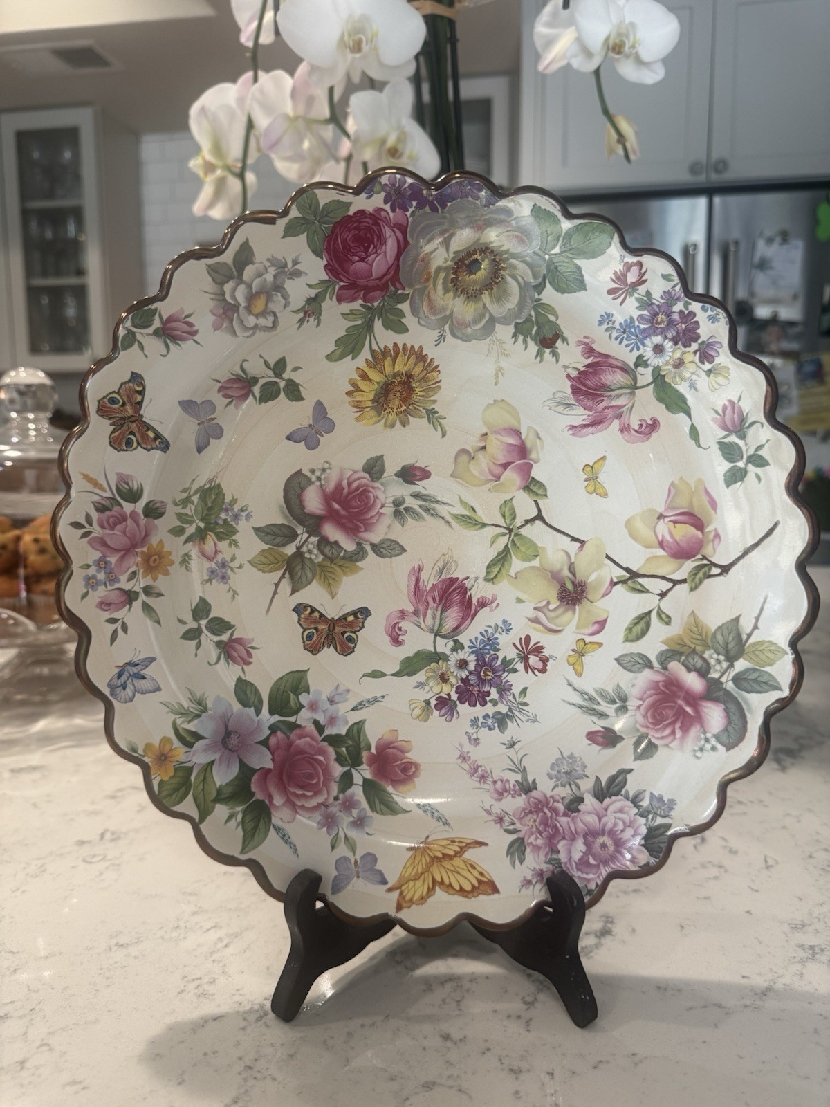 Mackenzie-Childs Chelsea Luster Dinner Plate.