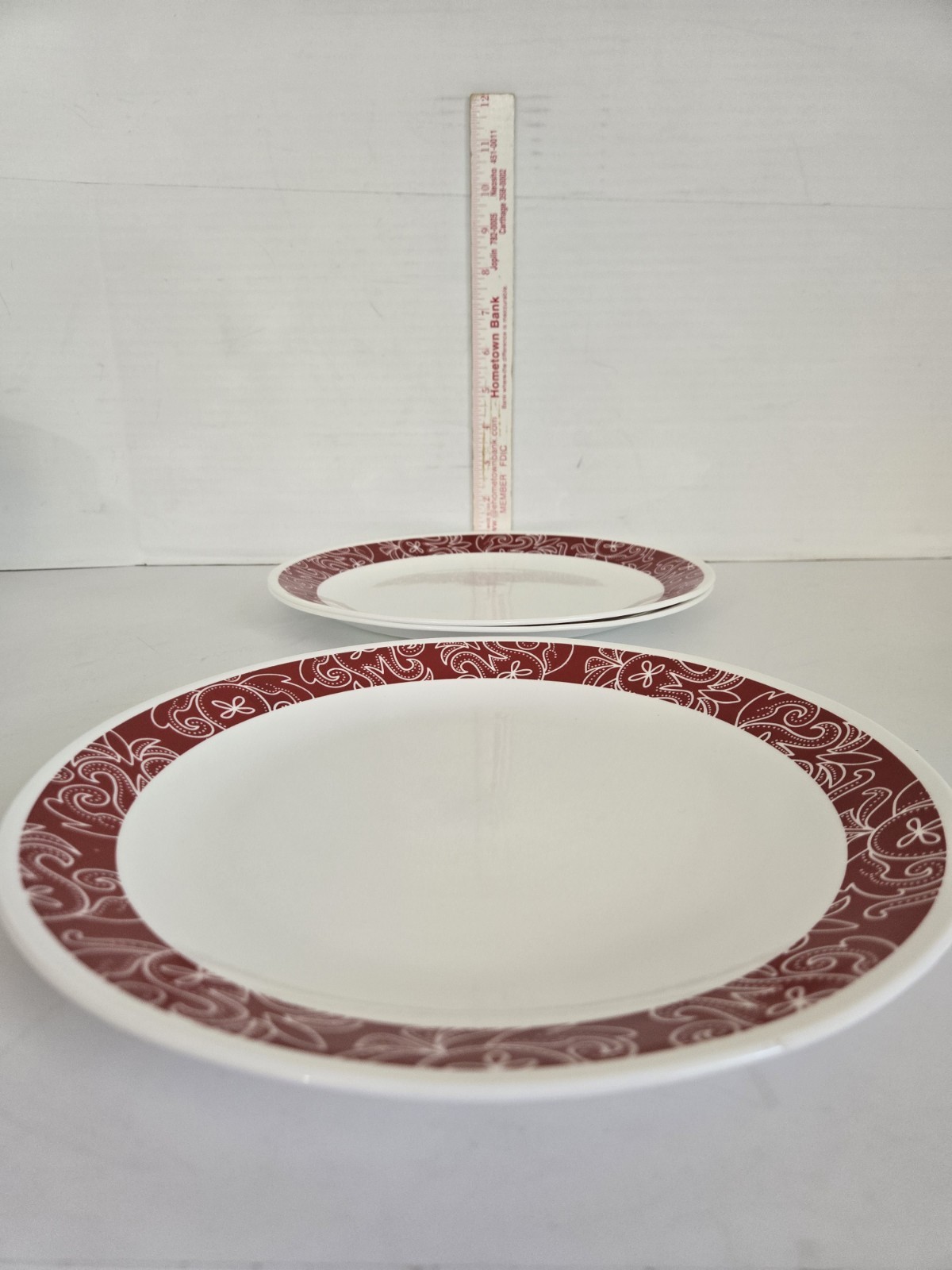3 Corelle Corning Bandhani 10.25″ Dinner Plates USA FREE SHIPPING
