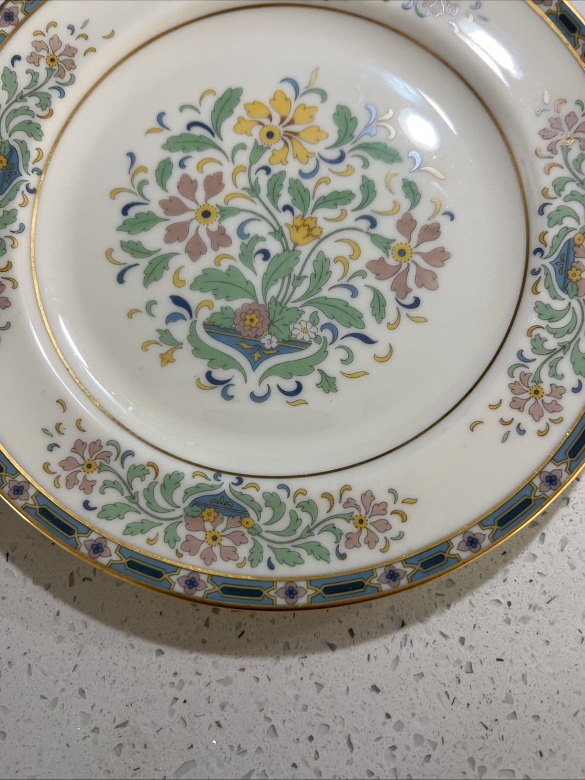 Stunning Vintage Lenox Mystic 1,Salad Plate(s) 8 1/4 Inches, Ivory Gold Floral