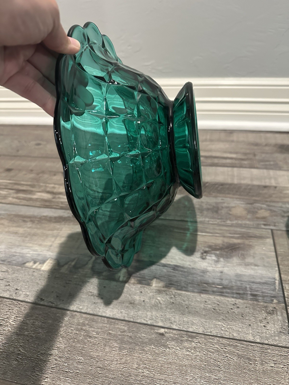 Indiana Glass Company Tiara Exclusives Spruce Green /Simply Teal – RARE 3pc set