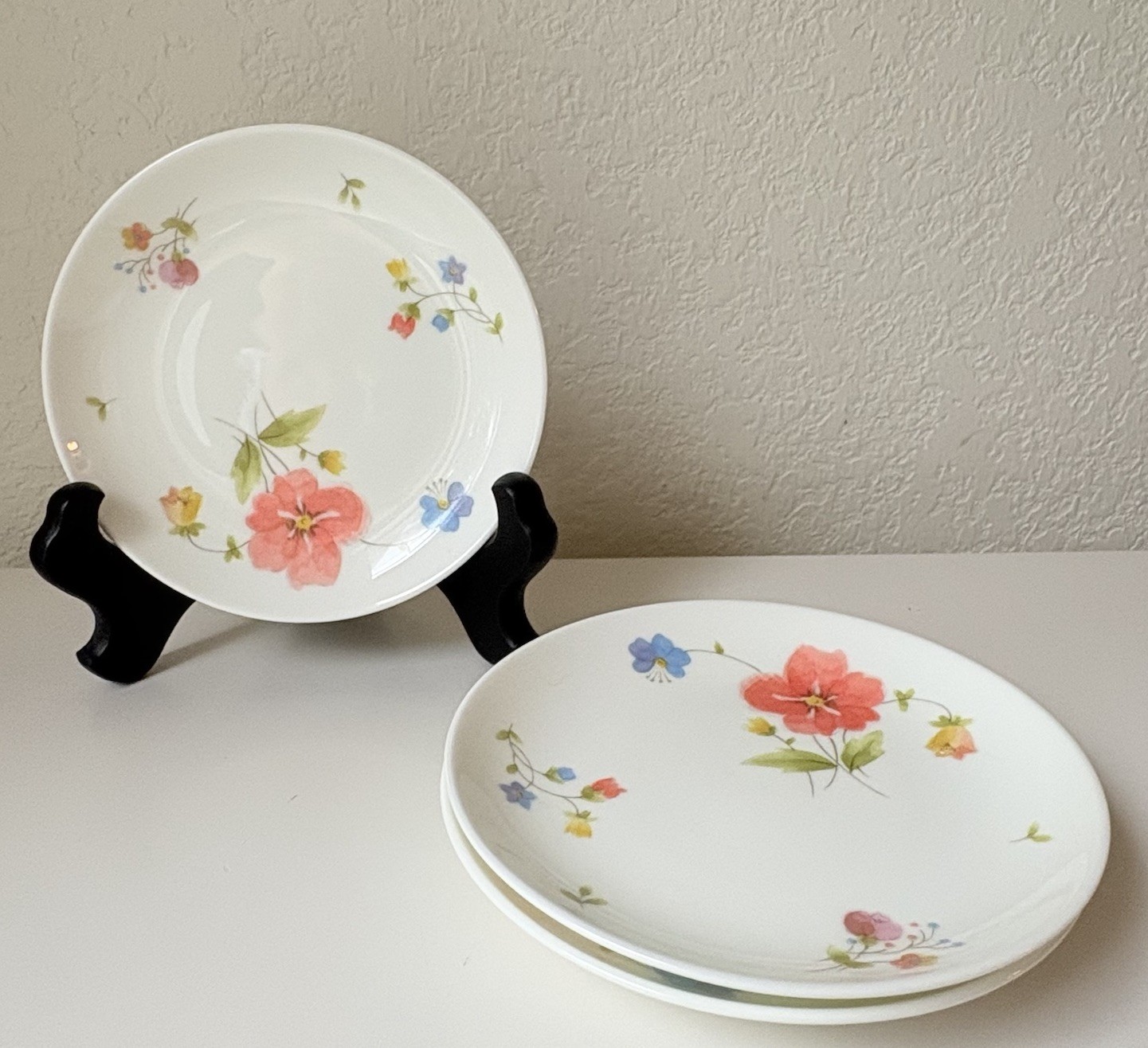 (3) Mikasa Just Flowers Coasters A4-182 Coaster Desert Mini Plates 5 in Japan