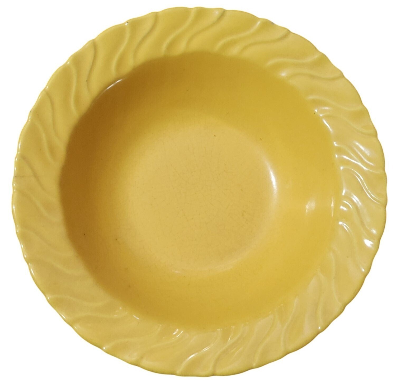 FRANCISCAN Yellow Coronado Fiesta Swirl Vintage Serving Bowl 9.5×3 Inches