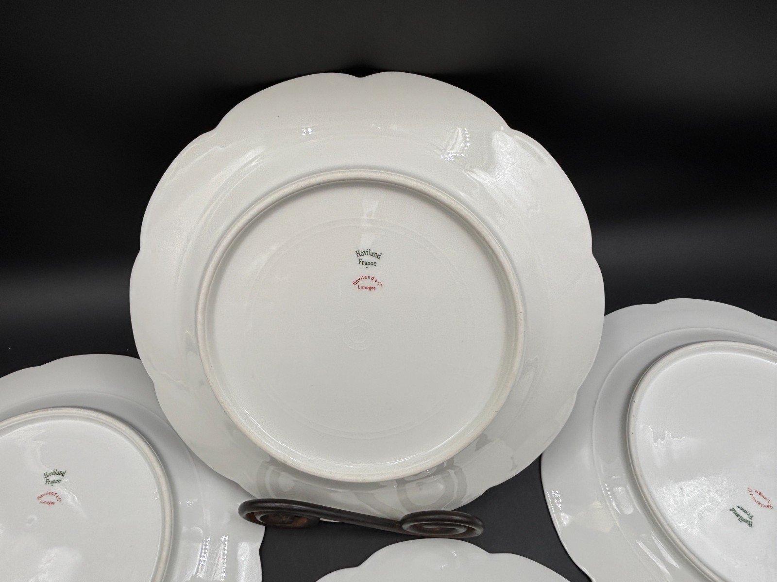 Haviland “SCHLEIGER 524″ Germany ~ Set of 4 ~ Dinner Plates ~ 9 3/4”