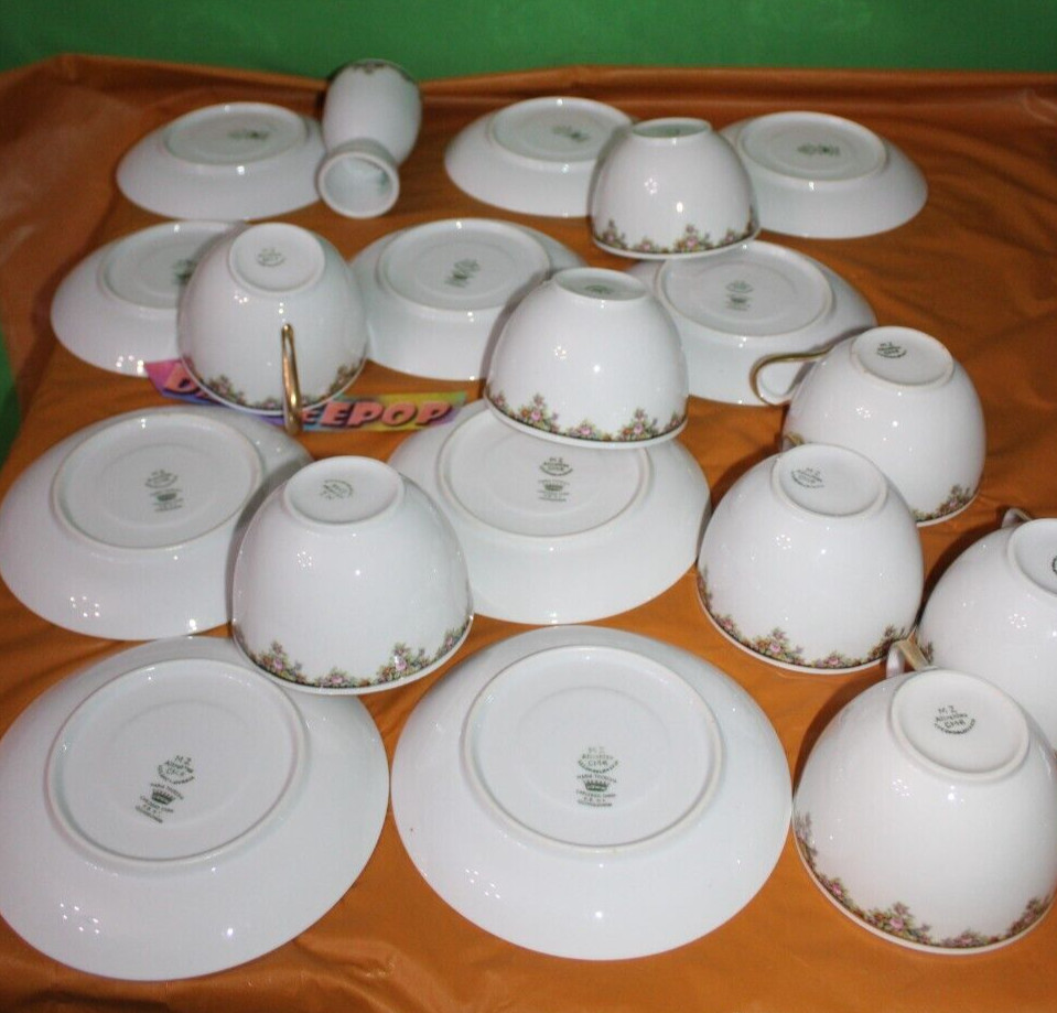 19 Piece MZ CMR Maria Theresa Carlsbad China Czechoslovakia Cups Saucers