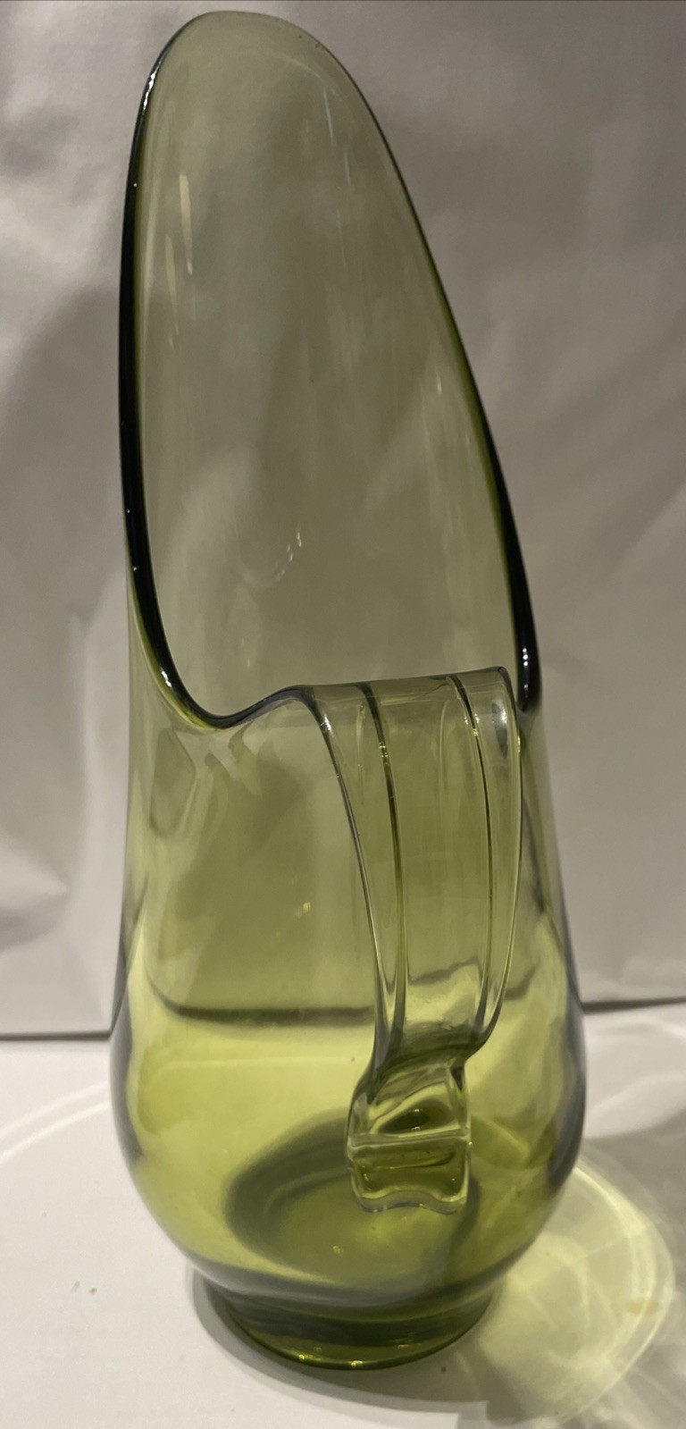 Vintage Viking Pitcher Vase Swung Art Glass 12” MCM Serveware Home Decor