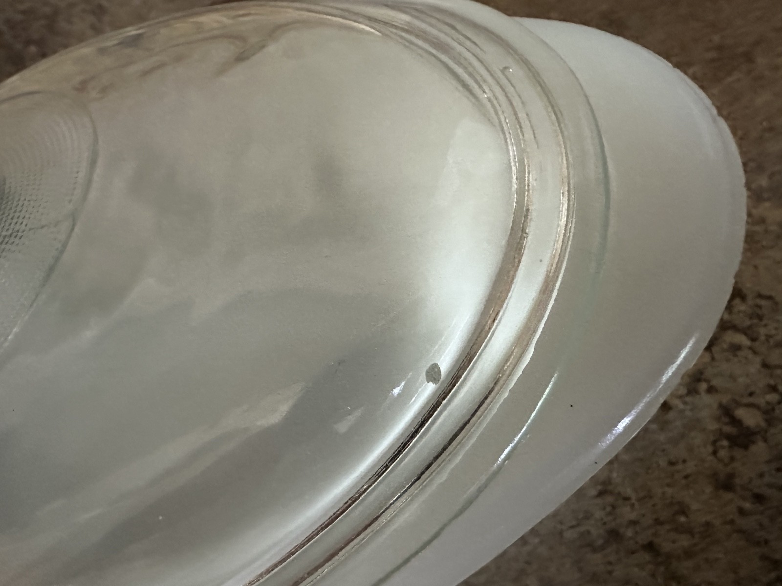Vintage Glasbake Casserole Dish J235 ~ 1 QT Green Daisy Milk Glass Oval With Lid