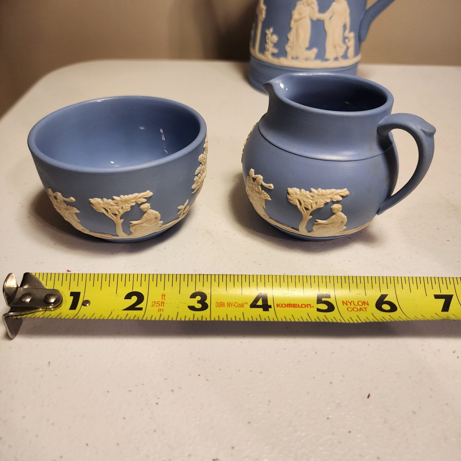 Vintage Dudson Hanley Blue Jasperware 19pc Coffee & Tea Service -…