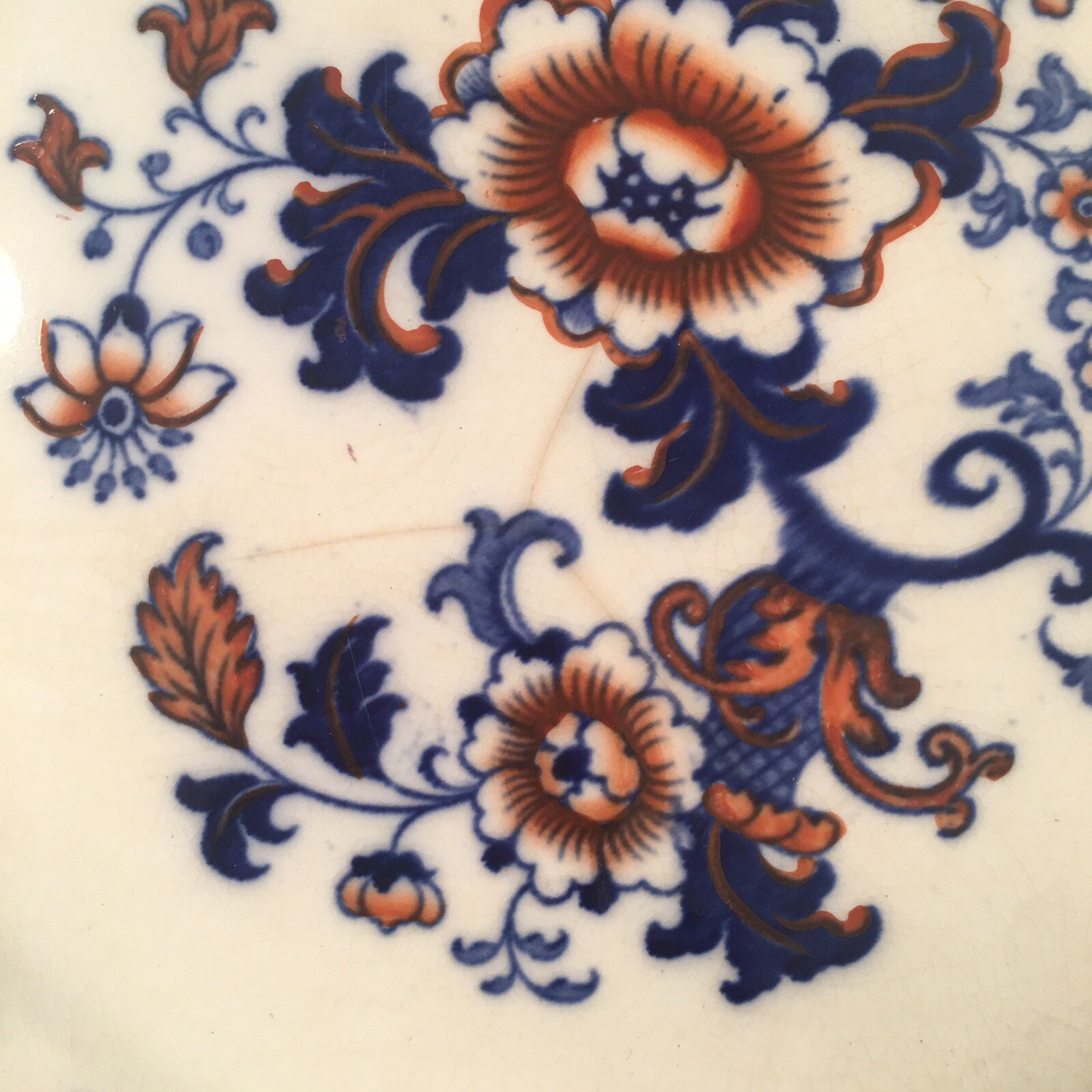 Royal Doulton POLYCHROME FLOW BLUE 10 1/4”Plate NANKIN Burslem Beautiful!
