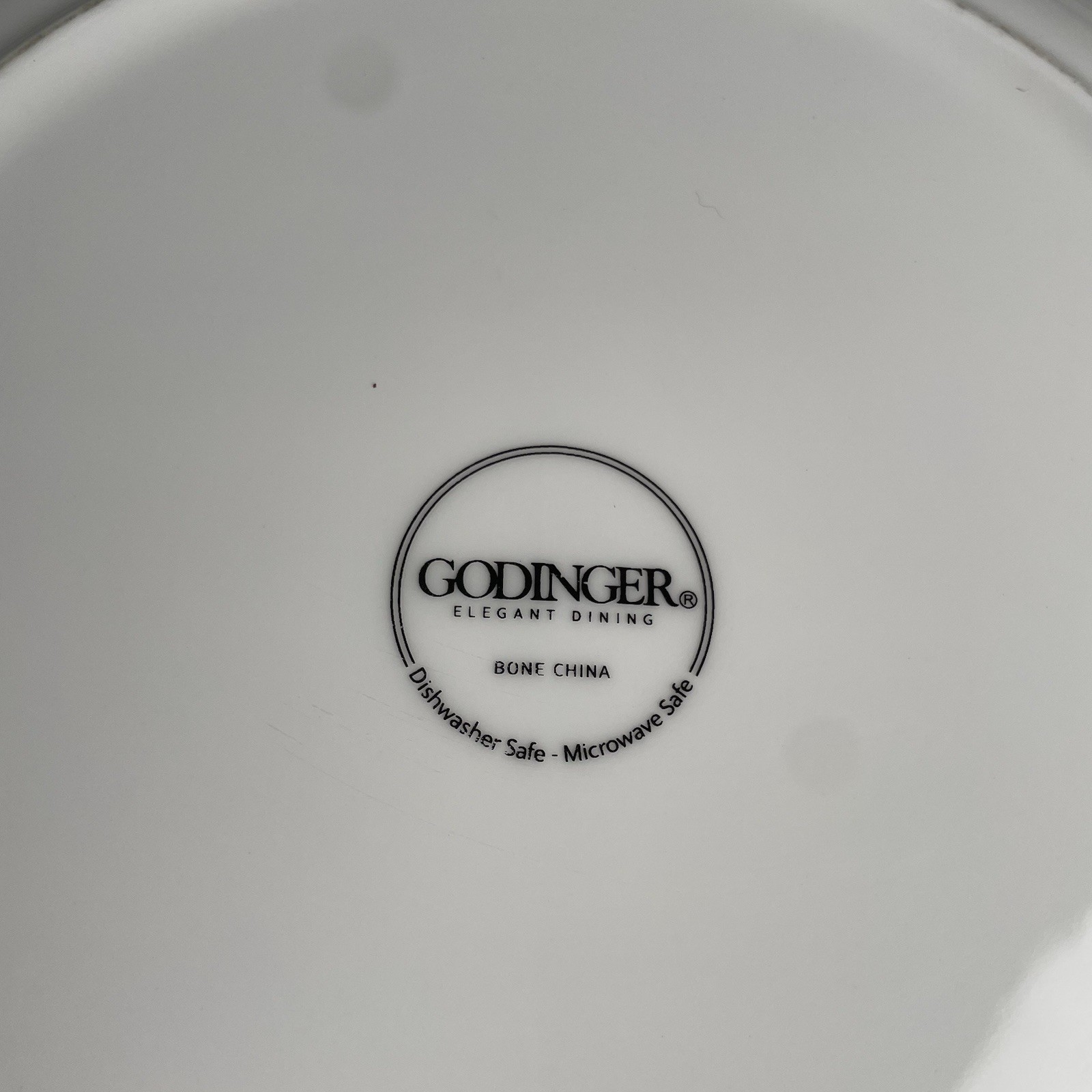 Godinger Elegant Dining Bone China White 11” Dinner Plates Set Of 4