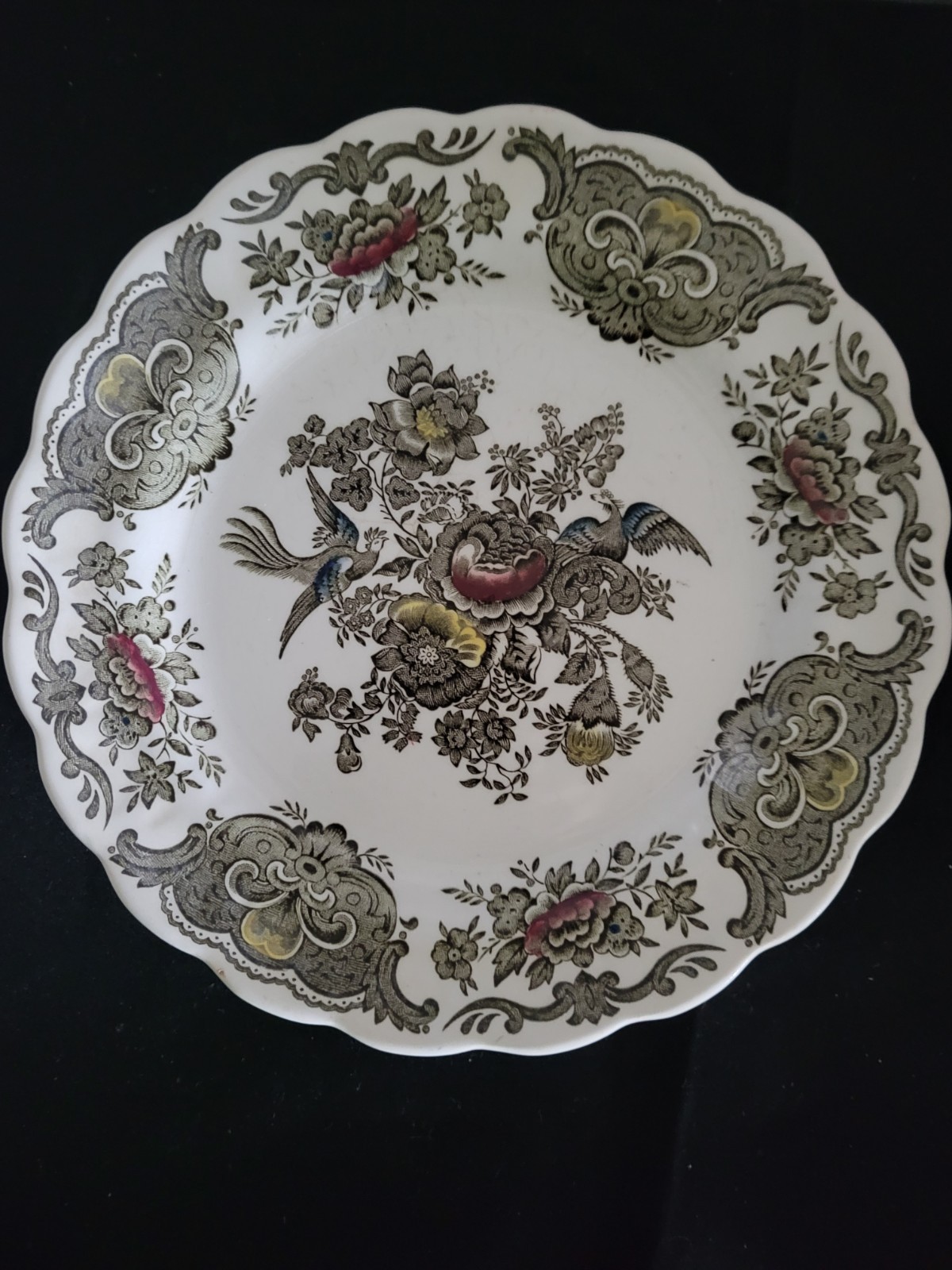 Windsor Green Ridgway Staffordshire England Vintage Dinner Plate Bird Eclectic