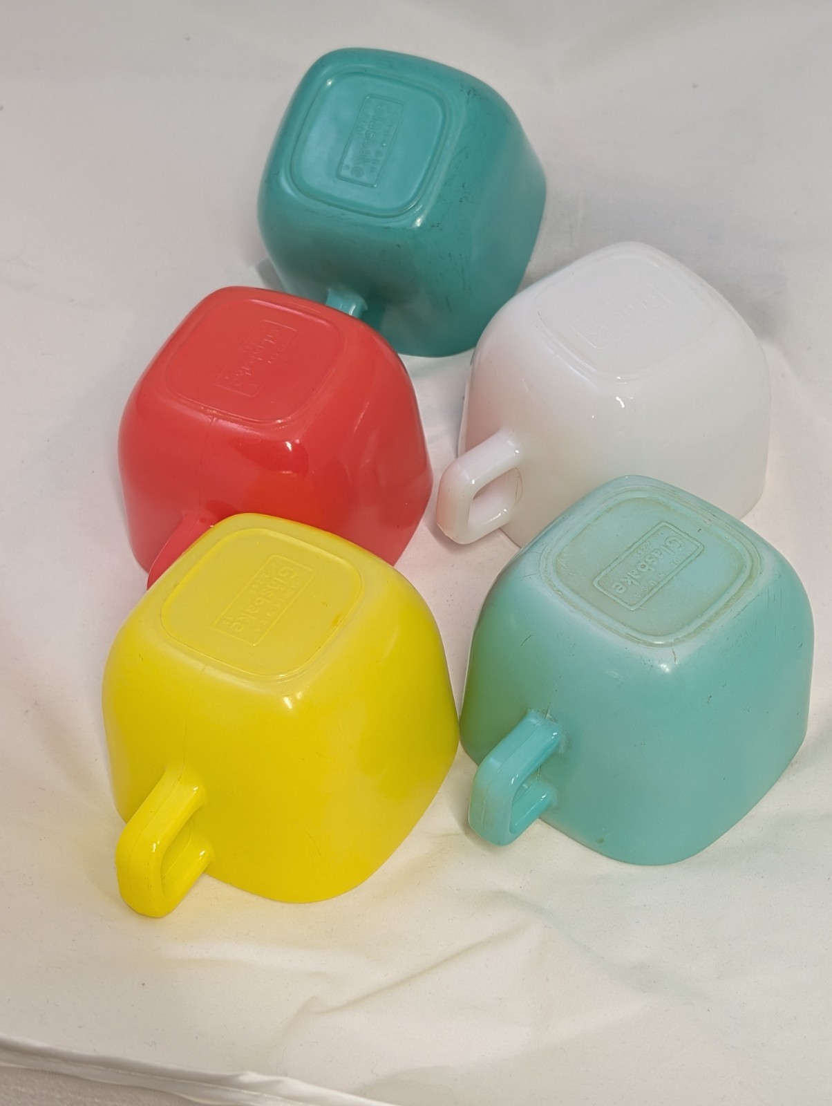 Vintage Glasbake Square Mug Set of 5