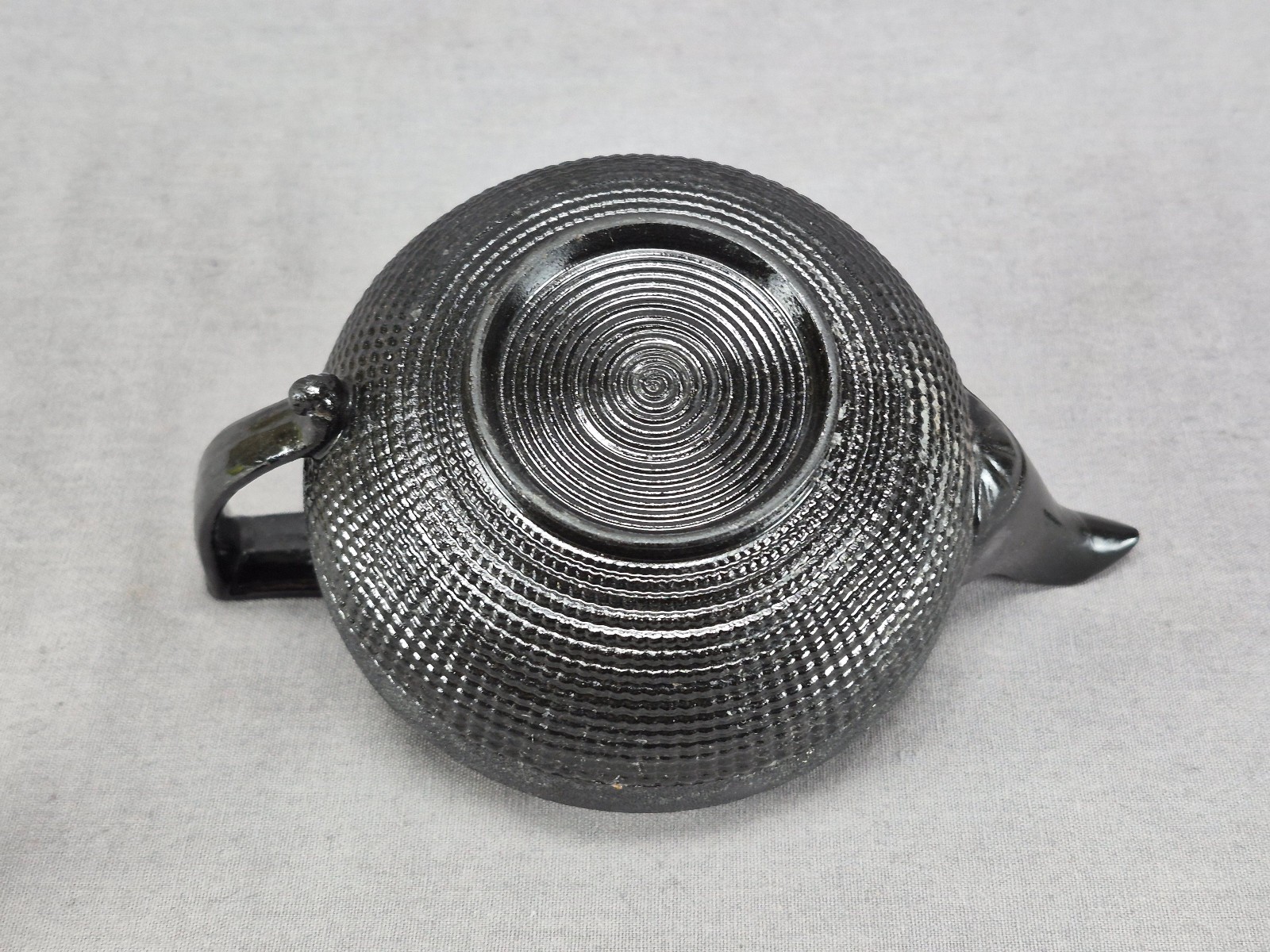 Antique British Egyptian Black Glazed Basalt Small Teapot Circa 1810-1830
