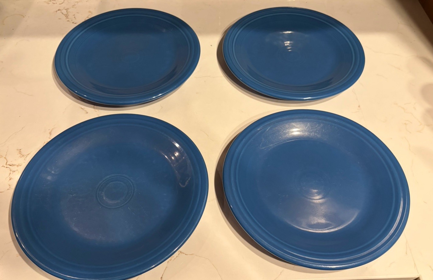 FIESTA Fiestaware Lapis Blue 10.5” Dinner Plates Set Of 4 Homer Laughlin
