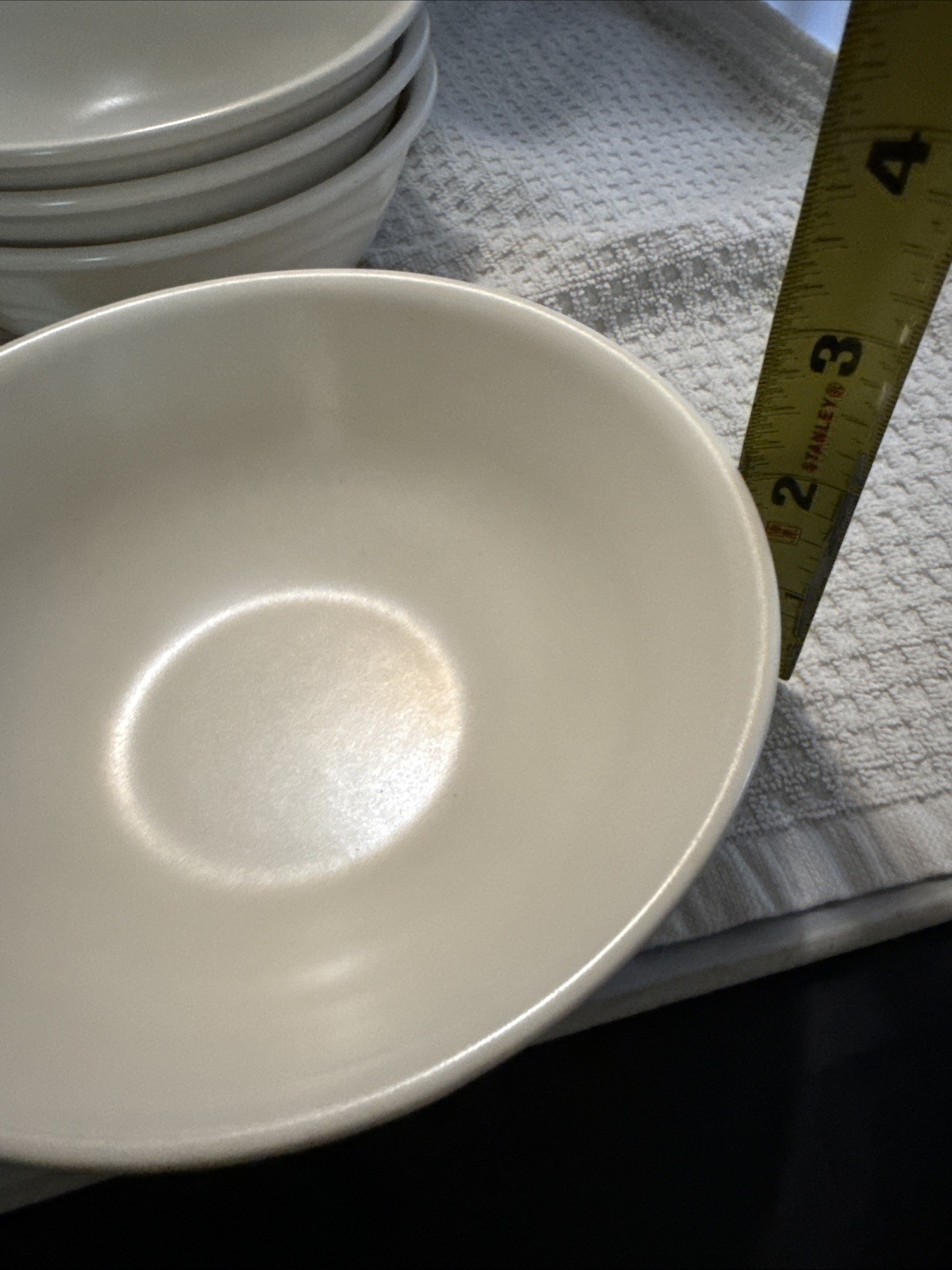 Pfaltzgraff Ivory White Stoneware Cereal Bowl 6″ Set of 7 – Tea Rose Collection