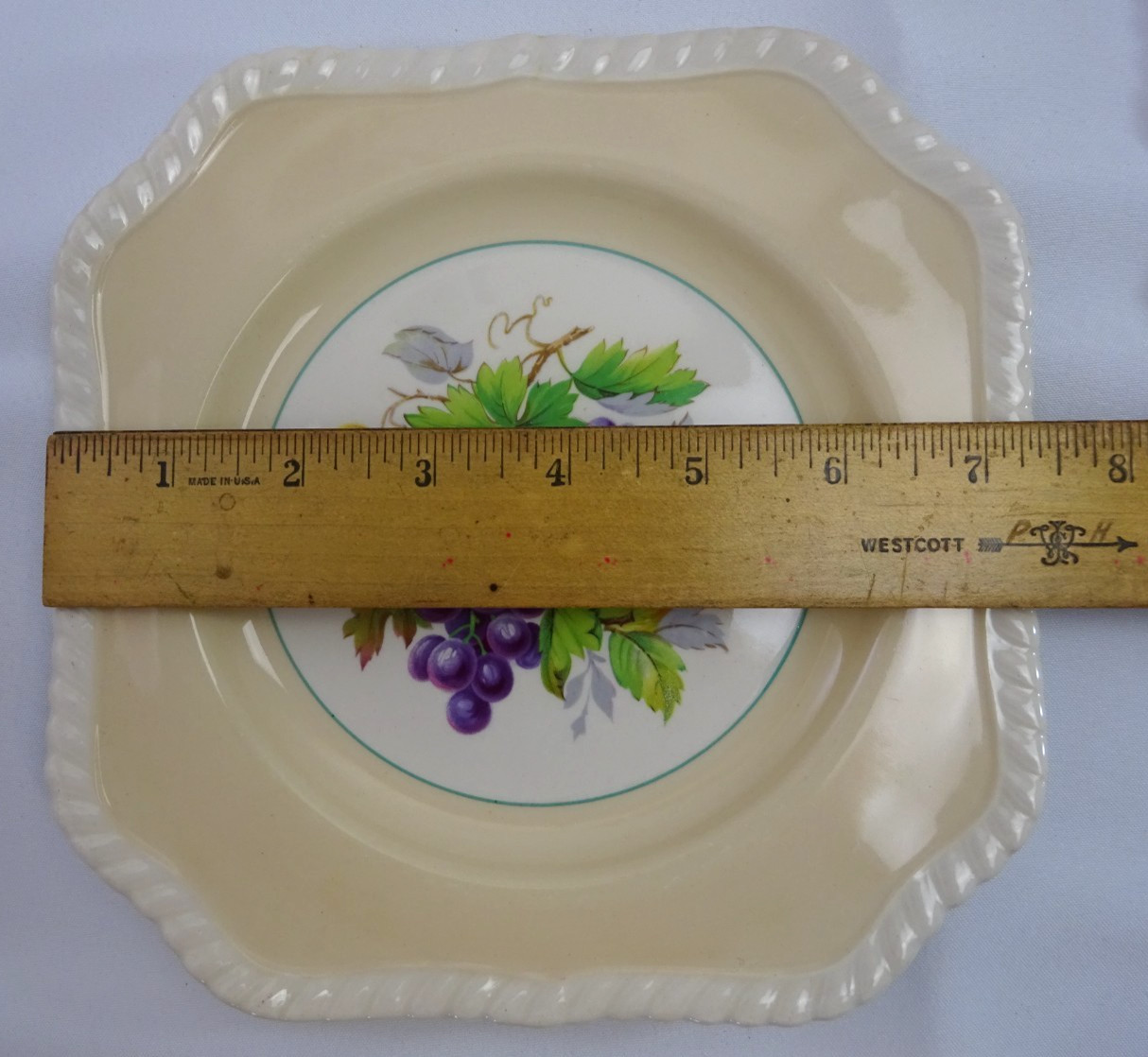 5 VINTAGE JOHNSON BROS SQUARE LUNCHEON PLATES 7.25″ CALIFORNIA COLORS PASTEL DM