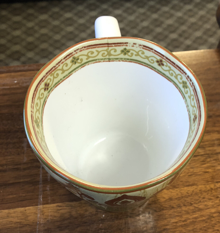 222 FIFTH – 1 Porcelain Fine China Coffee Mug /Cup KASHMIR Pattern 12oz -4.25″ H