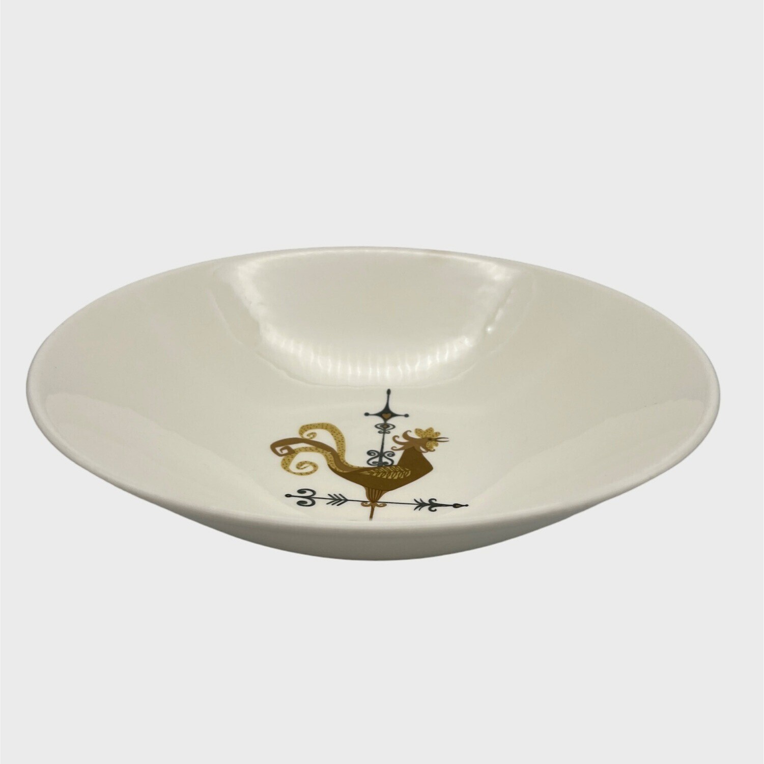 Edwin Knowles Weather Vane Pattern Vegetable Bowl 8.75″ MCM Farmhouse Style 1959