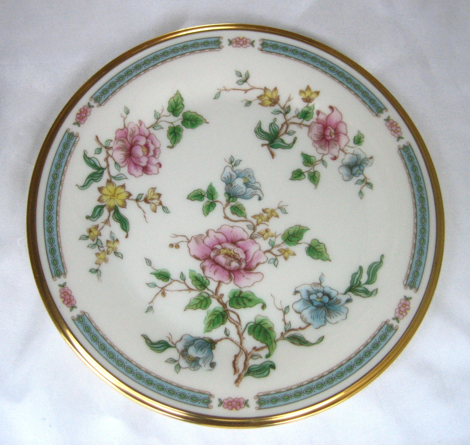 Lenox Morning Blossom 8-1/8 inch Salad Plates Made in USA Set of (2)