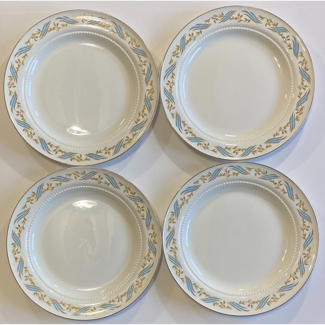 4 Harmony House Arlington Dinner Plates Made USA Hall China Fine Dinnerware – A