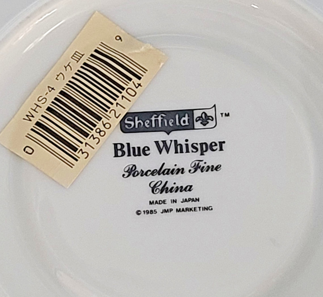 1985 Sheffield Blue Whisper Saucer 6″ Japan Discontinued