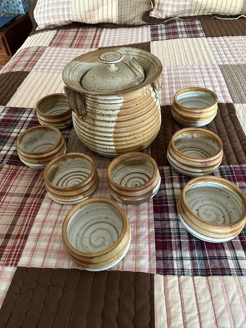 handmade pottery soup bowls and pot handmade in north carolina perfect for soups