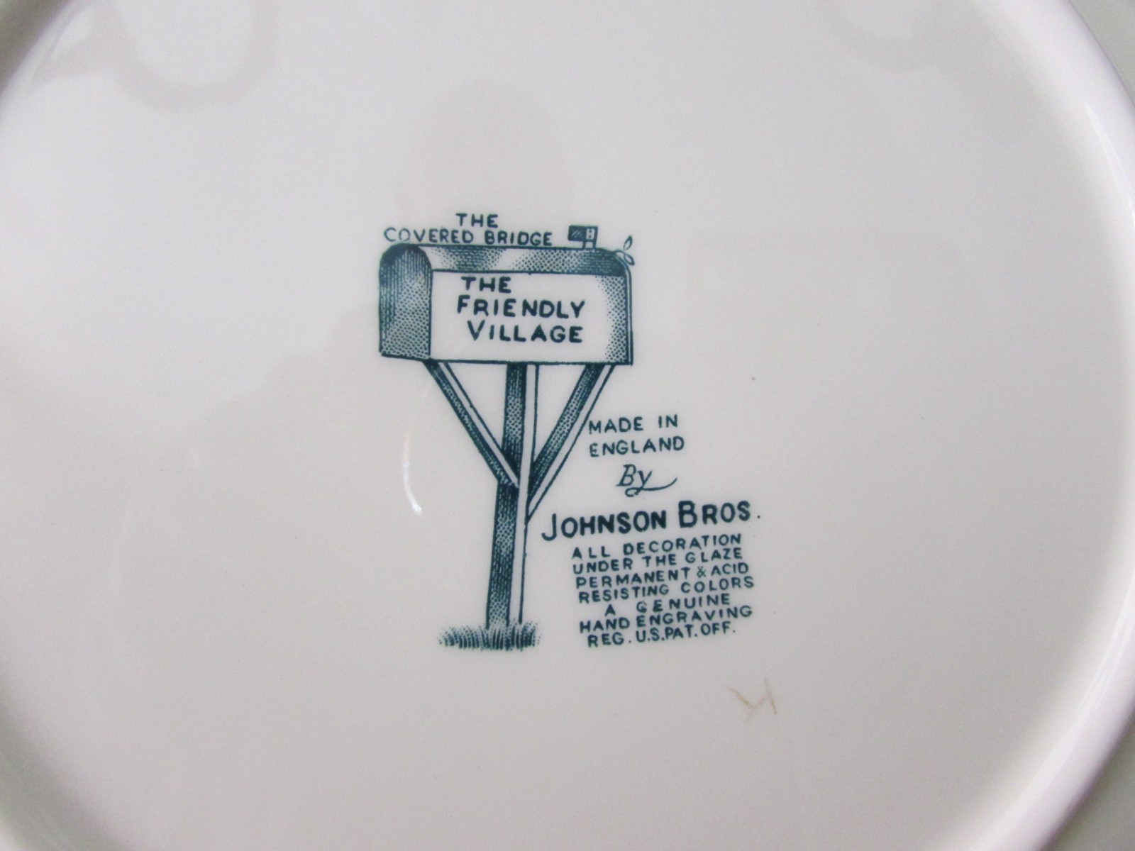 Johnson Brothers Friendly Village Handled Serve Plate Platter 10″ Covered Bridge