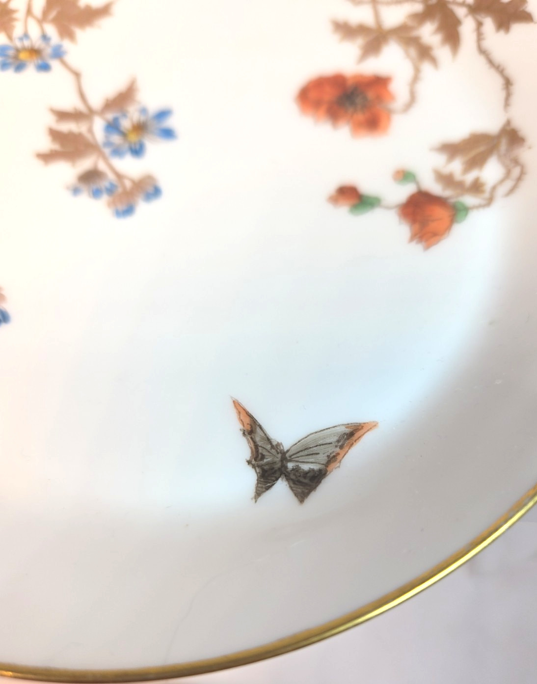 Antique Havilland Porcelain Teacup Saucer Set CFH GDM Limoges France 1890s