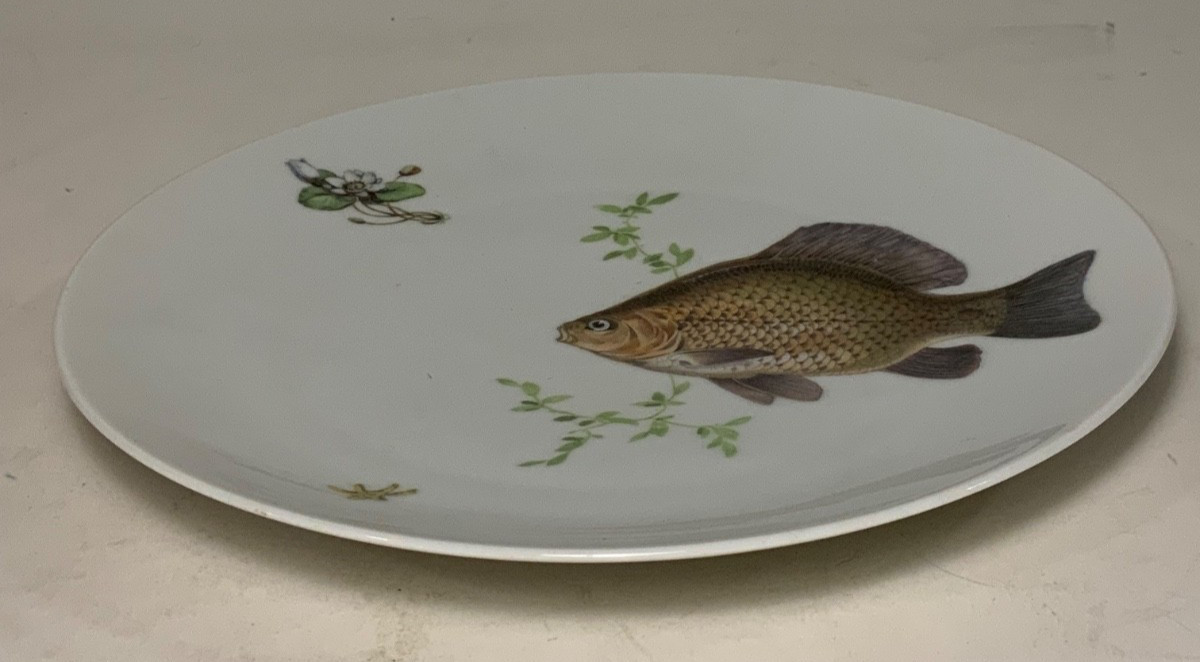 Set of 2 Vintage Bareuther Waldsassen Germany Fish Salad Plates 7.75 in.