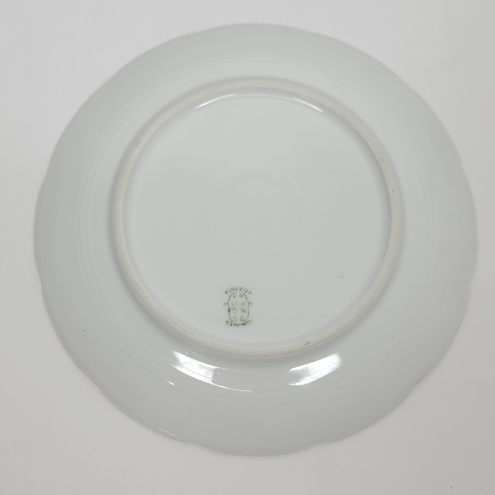 Set of 6 WG & Co Limoges France Floral Porcelain Cream Soup Bowls and Saucers