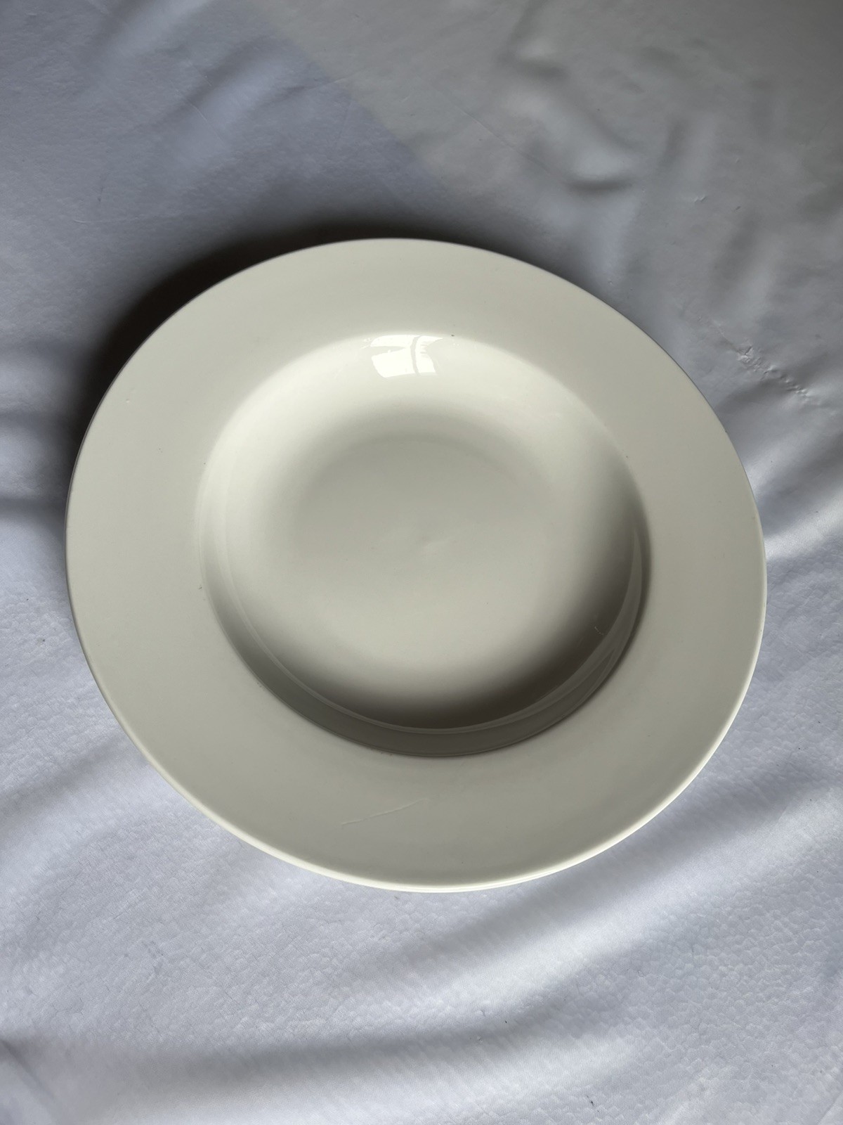 Solid White Dinner Plate 11 3/4 Inches Wide