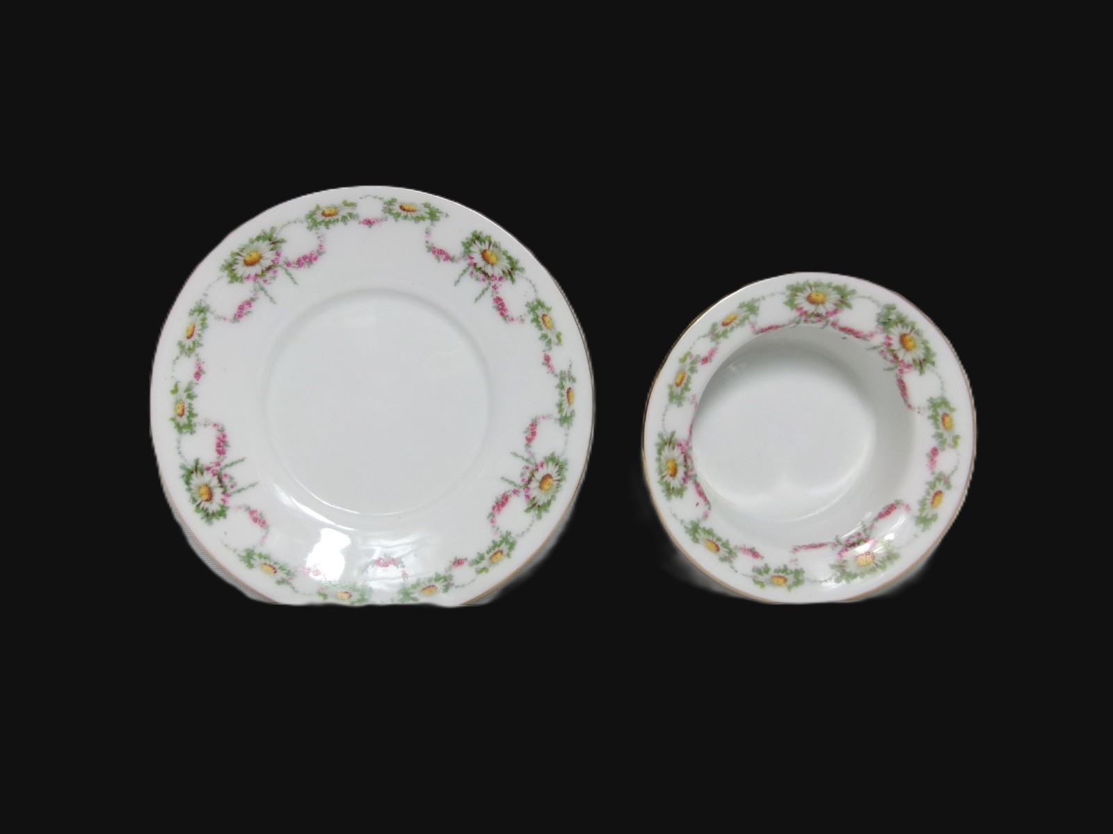 Gorgeous Victorian Antique Porcelain Ramekin & Underplate by Victoria, Austria