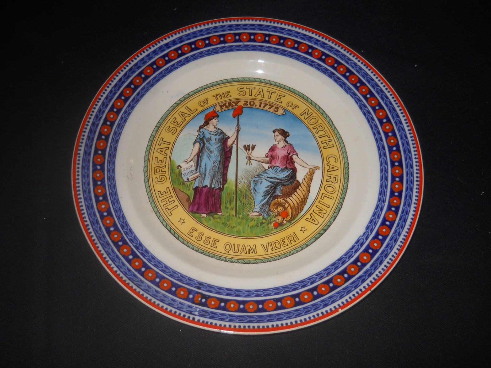 10 1/4″ Service Plate The Great Seal of the State of North Carolina