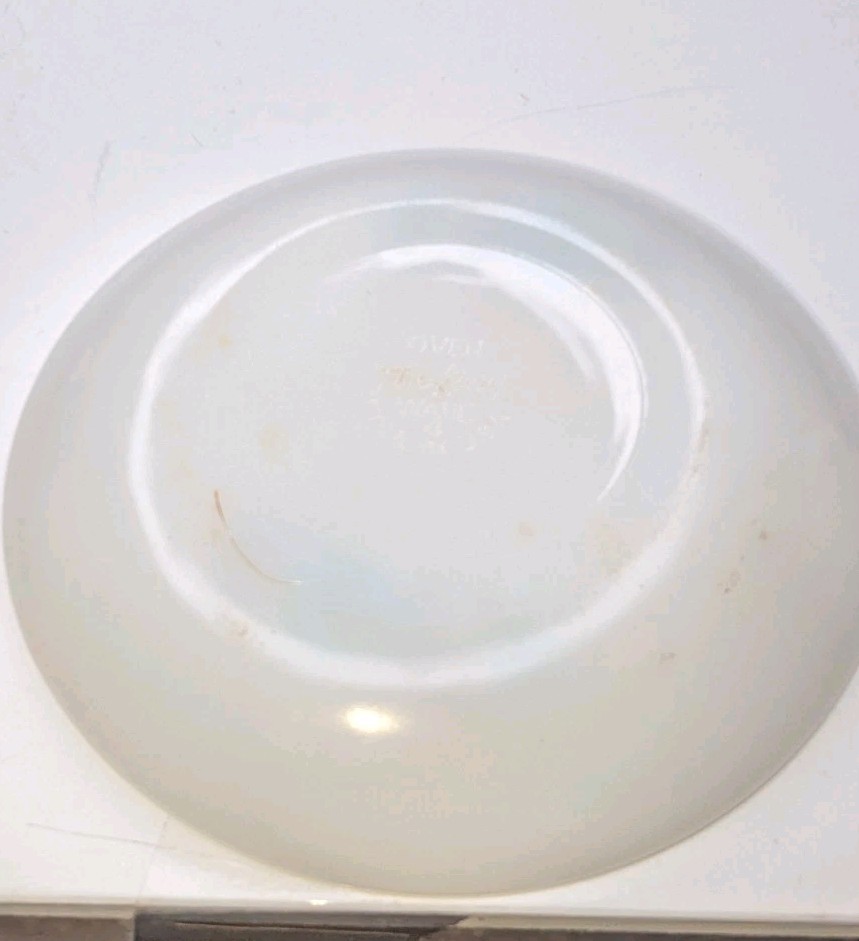 Vintage Fire King ~ Bonnie Blue Carnation Flower ~ Cup & Saucer ~ Milk Glass