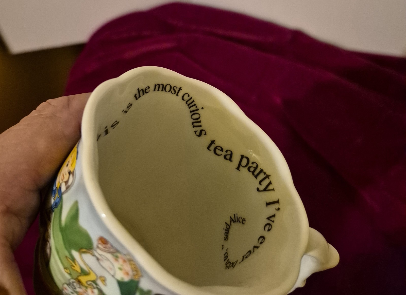 Paul Cardew Alice in Wonderland 150th Anniversary Edition tea cups & Saucers