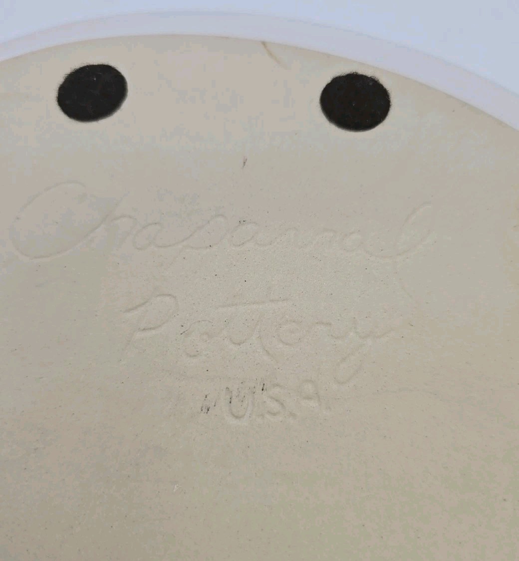 CHAPARRAL POTTERY USA OVAL PLATE PLATTER Fruit and Leaves USA
