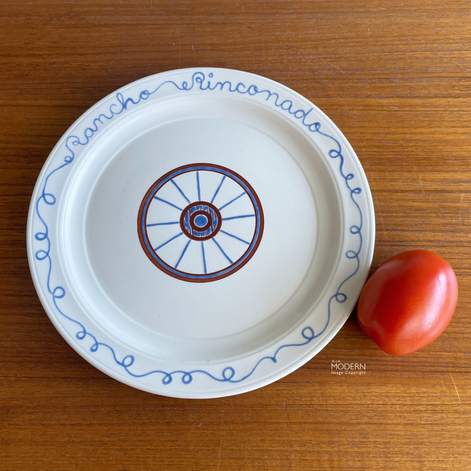Rare Vernon Kilns Rancho Rinconado Harry Bird Montecito Dinner Plate 10 3/8″