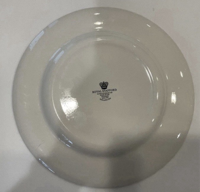 (4) Royal Stafford Pink Floral Dinner Plates RARE Made In England New Set Of 4