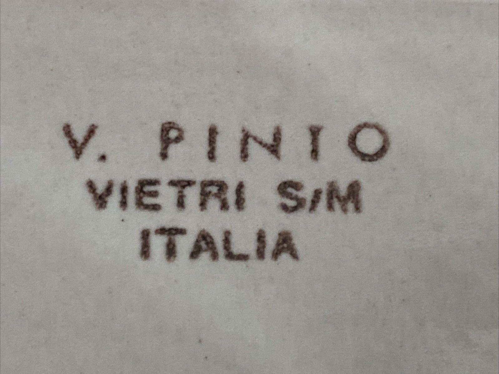 V. Pinto Vietri Italy Terracotta Relish Tray Made In Italy / Dish 8.5” X 4.75”