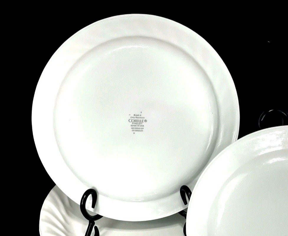 12 Pc Corelle Corning Enhancements: 4 Dinner 4 Luncheon (9″) 4 Salad Plates EUC