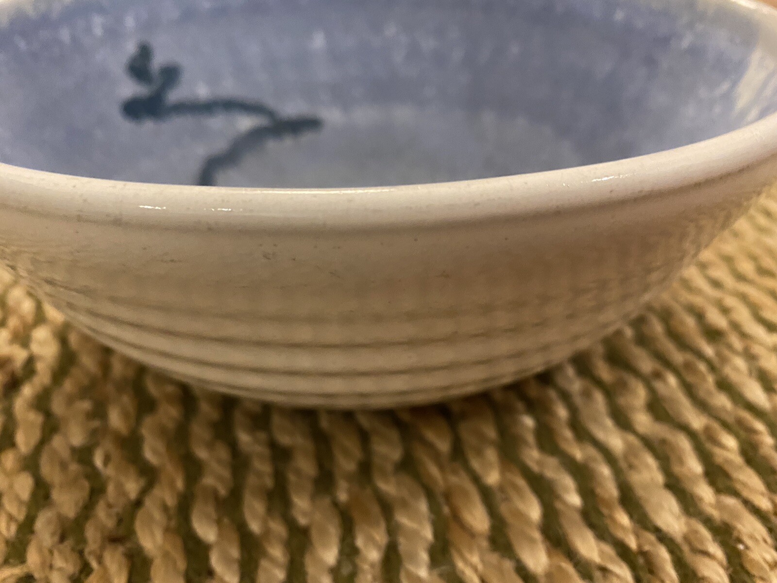 Vintage Brenner Tolliver Art Pottery Blue And White Bowl