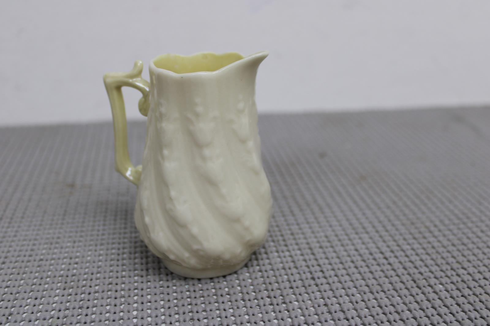 Rare Yellow Belleek Creamer 2nd Black Mark 1891-1926