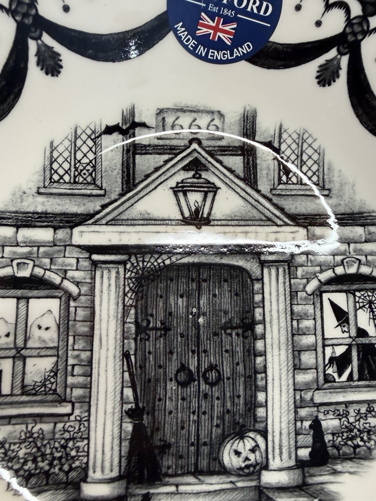 Royal Stafford Haunted House Dinner Plates Set of 2 Halloween 10 3-4”— New