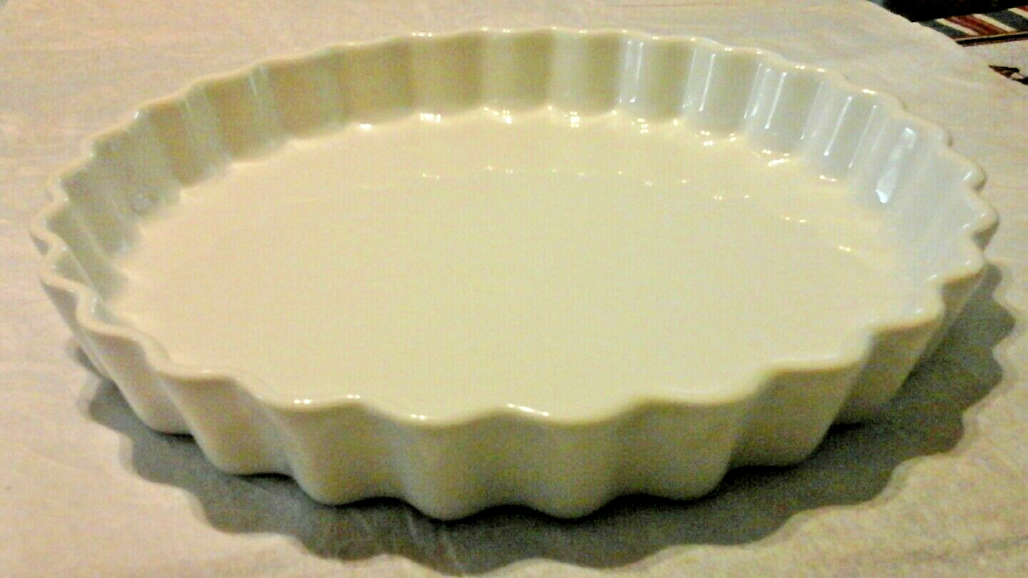 VINTAGE MIKASA FINE CHINA FLAN DISH, JAPAN, ACCENT WHITE,K-1000,SEE PICTURE’S