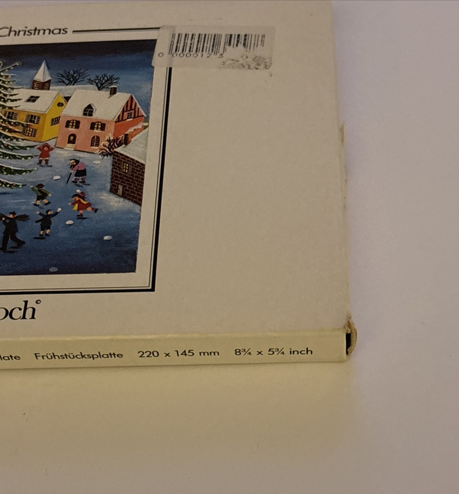 VTG Villeroy & Boch Naif Christmas Porcelain Cheese Board Plate (220 x 145 mm)