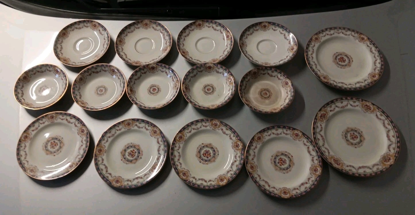 15 Theodore Haviland Limoges France China Small Plates Dishes Nr Mint Pompadour