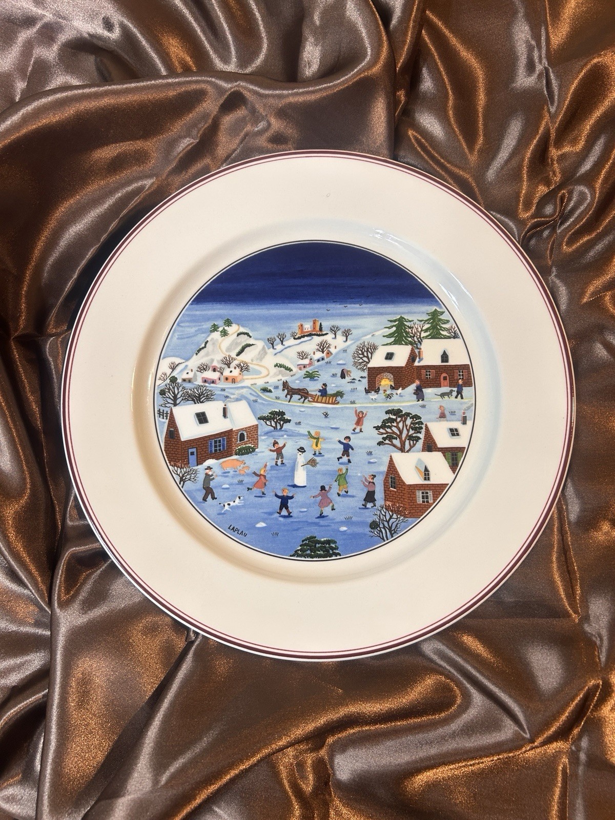 Pristine Villeroy & Boch Naif Christmas Dinner Plate 10 5/8” Gerard Laplau