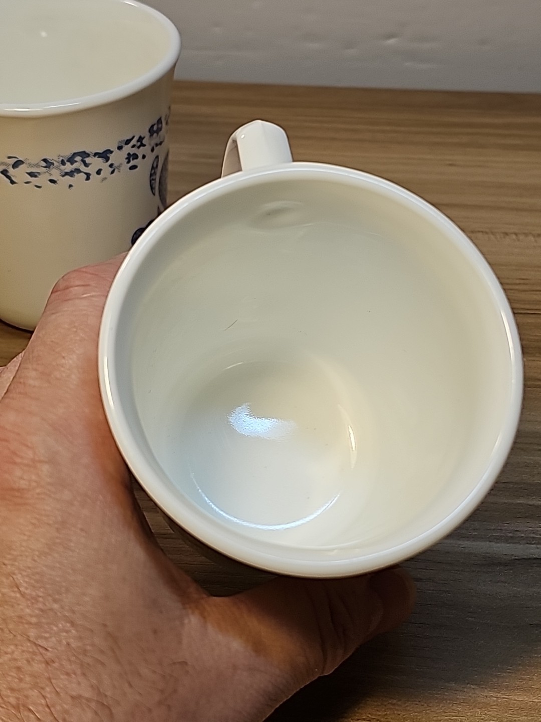 Corelle Corning Blue Hearts Coffee Mug / Cups USA Made set of 4
