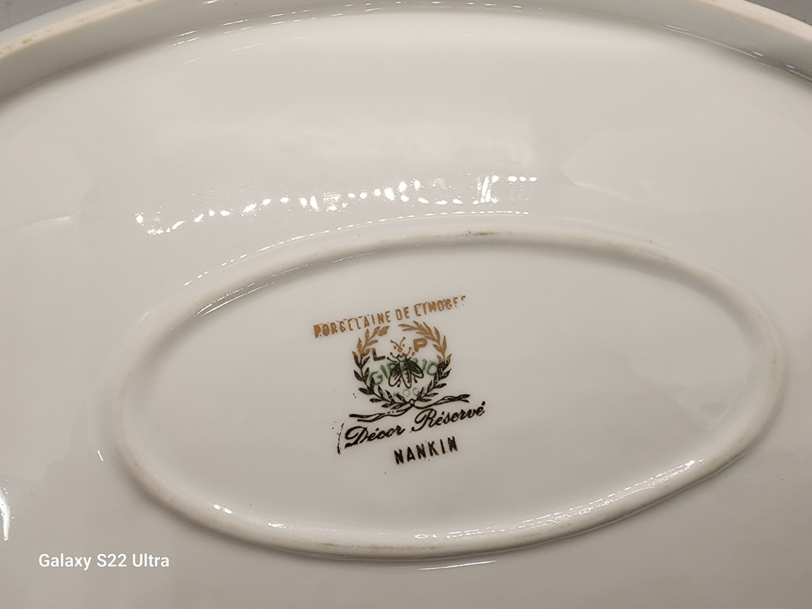 Antique Find Porcelain Limoges France Fish Platter 13.5″ Giraud Nankin