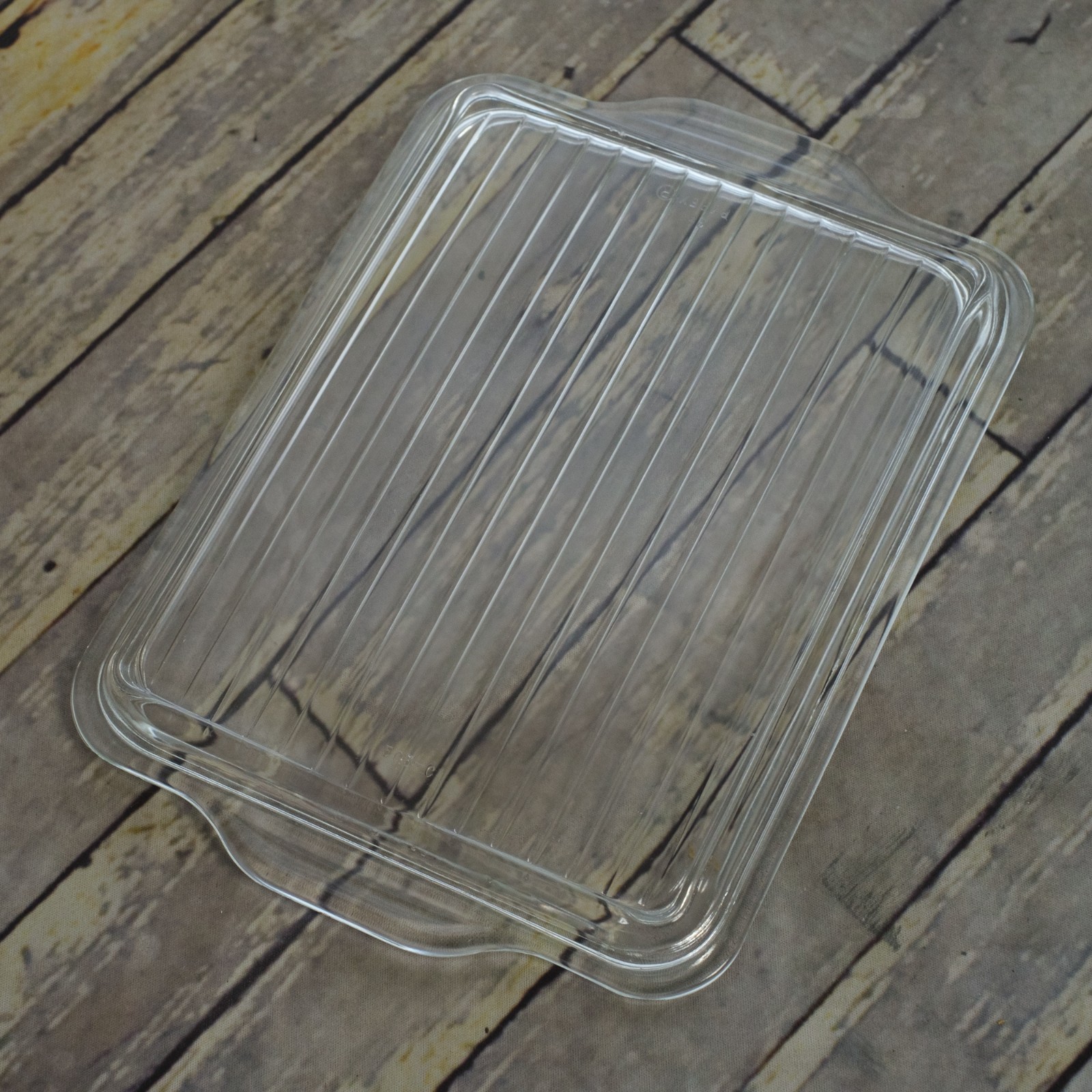 PYREX Clear Ribbed Refrigerator Dish Replacement Lid Only 503-C Vintage